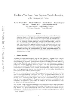 Pre-Train Your Loss: Easy Bayesian Transfer Learning with Informative
  Priors