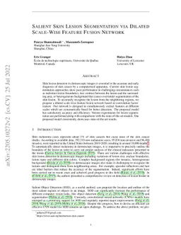 Salient Skin Lesion Segmentation via Dilated Scale-Wise Feature Fusion
  Network