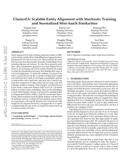 ClusterEA: Scalable Entity Alignment with Stochastic Training and
  Normalized Mini-batch Similarities