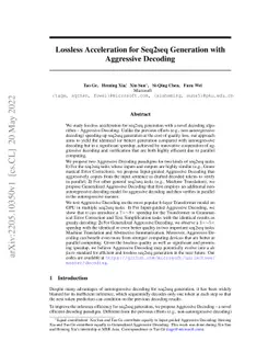 Lossless Acceleration for Seq2seq Generation with Aggressive Decoding