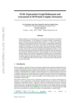 EGR: Equivariant Graph Refinement and Assessment of 3D Protein Complex
  Structures