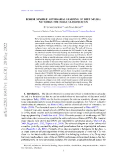Robust Sensible Adversarial Learning of Deep Neural Networks for Image
  Classification