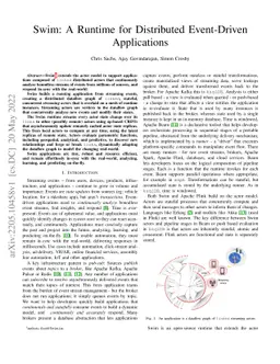 Swim: A Runtime for Distributed Event-Driven Applications