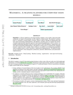 Masterful: A Training Platform for Computer Vision Models