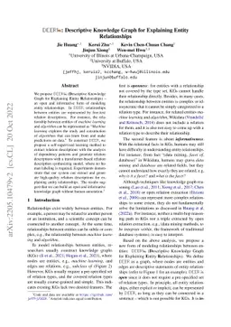 DEER: Descriptive Knowledge Graph for Explaining Entity Relationships
