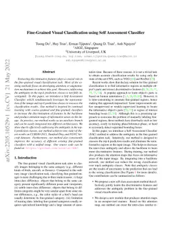 Fine-Grained Visual Classification using Self Assessment Classifier