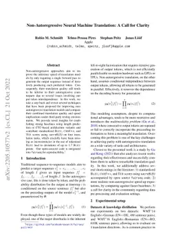 Non-Autoregressive Neural Machine Translation: A Call for Clarity