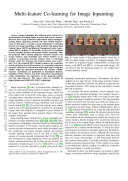 Multi-feature Co-learning for Image Inpainting