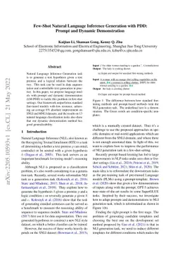 Few-Shot Natural Language Inference Generation with PDD: Prompt and
  Dynamic Demonstration