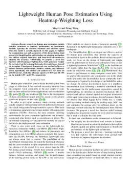 Lightweight Human Pose Estimation Using Heatmap-Weighting Loss