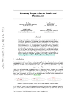 Symmetry Teleportation for Accelerated Optimization