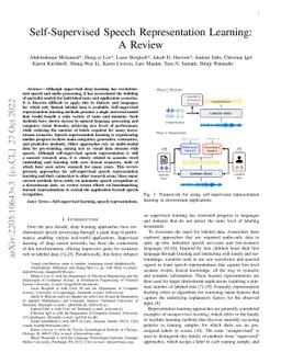 Self-Supervised Speech Representation Learning: A Review