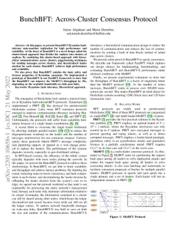 BunchBFT: Across-Cluster Consensus Protocol