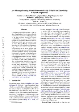 Are Message Passing Neural Networks Really Helpful for Knowledge Graph
  Completion?