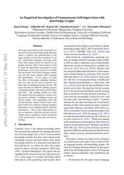 An Empirical Investigation of Commonsense Self-Supervision with
  Knowledge Graphs