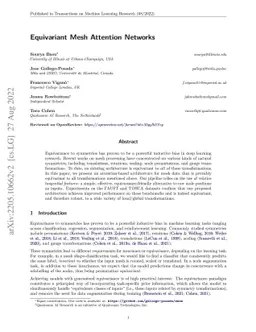 Equivariant Mesh Attention Networks