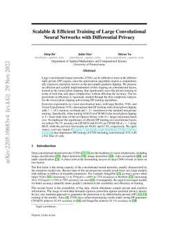 Scalable and Efficient Training of Large Convolutional Neural Networks
  with Differential Privacy