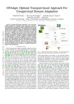 OTAdapt: Optimal Transport-based Approach For Unsupervised Domain
  Adaptation