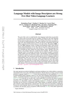 Language Models with Image Descriptors are Strong Few-Shot
  Video-Language Learners