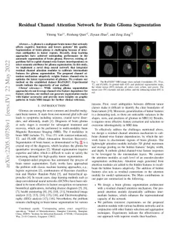 Residual Channel Attention Network for Brain Glioma Segmentation