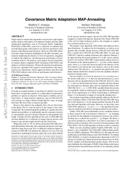 Covariance Matrix Adaptation MAP-Annealing