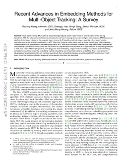 Recent Advances in Embedding Methods for Multi-Object Tracking: A Survey
