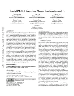 GraphMAE: Self-Supervised Masked Graph Autoencoders