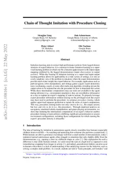 Chain of Thought Imitation with Procedure Cloning