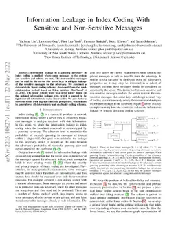 Information Leakage in Index Coding With Sensitive and Non-Sensitive
  Messages