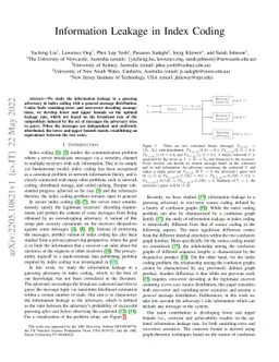 Information Leakage in Index Coding
