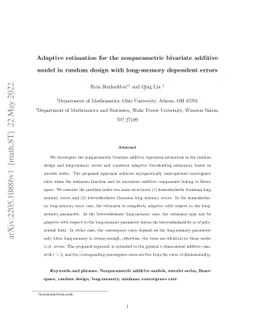 Adaptive estimation for the nonparametric bivariate additive model in
  random design with long-memory dependent errors