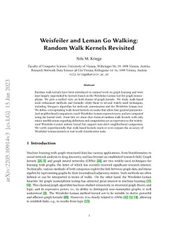 Weisfeiler and Leman Go Walking: Random Walk Kernels Revisited