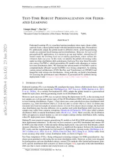 Test-Time Robust Personalization for Federated Learning