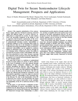 Digital Twin for Secure Semiconductor Lifecycle Management: Prospects
  and Applications