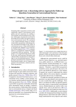 What should I Ask: A Knowledge-driven Approach for Follow-up Questions
  Generation in Conversational Surveys