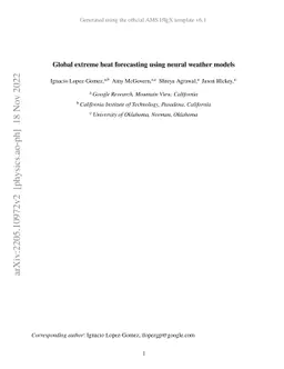 Global Extreme Heat Forecasting Using Neural Weather Models