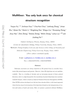 MolMiner: You only look once for chemical structure recognition