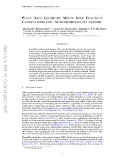 When Data Geometry Meets Deep Function: Generalizing Offline
  Reinforcement Learning