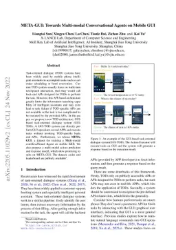 META-GUI: Towards Multi-modal Conversational Agents on Mobile GUI