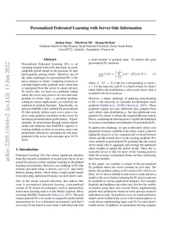 Personalized Federated Learning with Server-Side Information