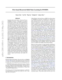 Flow-based Recurrent Belief State Learning for POMDPs