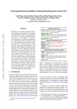 A Fine-grained Interpretability Evaluation Benchmark for Neural NLP