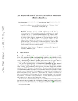 An improved neural network model for treatment effect estimation