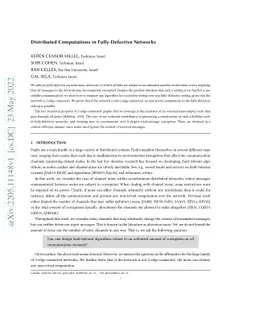 Distributed Computations in Fully-Defective Networks