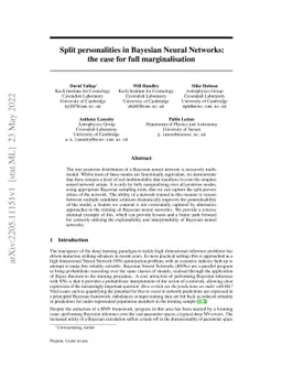 Split personalities in Bayesian Neural Networks: the case for full
  marginalisation