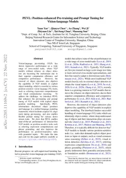 PEVL: Position-enhanced Pre-training and Prompt Tuning for
  Vision-language Models