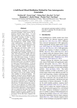 A Self-Paced Mixed Distillation Method for Non-Autoregressive Generation