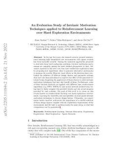 An Evaluation Study of Intrinsic Motivation Techniques applied to
  Reinforcement Learning over Hard Exploration Environments