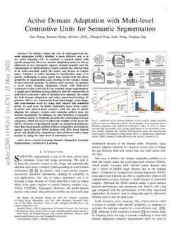 Active Domain Adaptation with Multi-level Contrastive Units for Semantic
  Segmentation