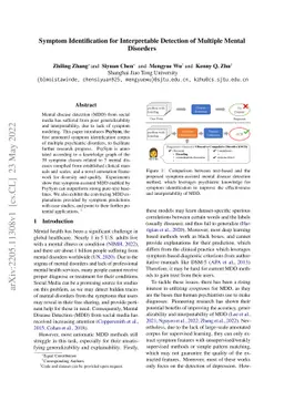 Symptom Identification for Interpretable Detection of Multiple Mental
  Disorders